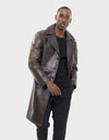Bryson Men's Leather Fall Trench Coat
